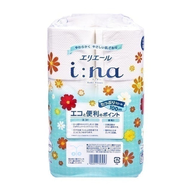 Elleair I:na Single-Ply 100m Floral Scent 12 Rolls 2