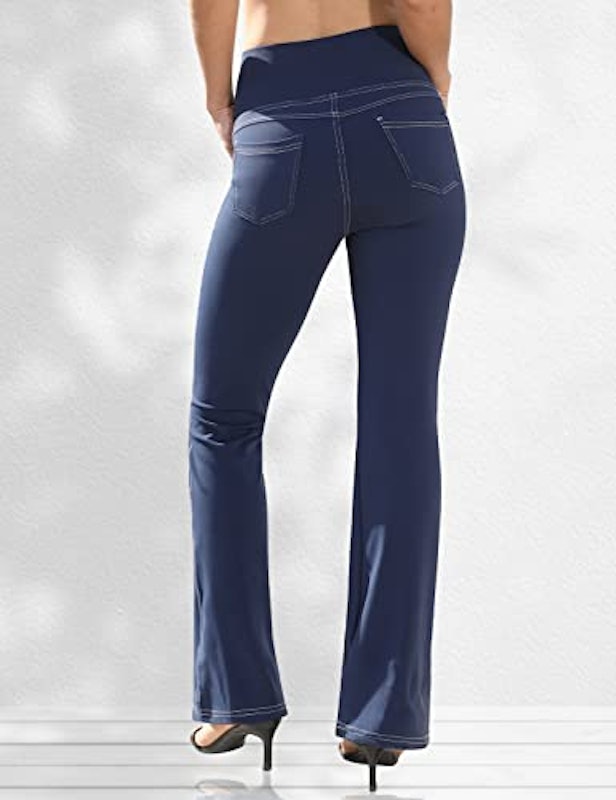 Women's Bootcut Leggings - Bootleg Yoga Pants Flare with 4 Pockets 2