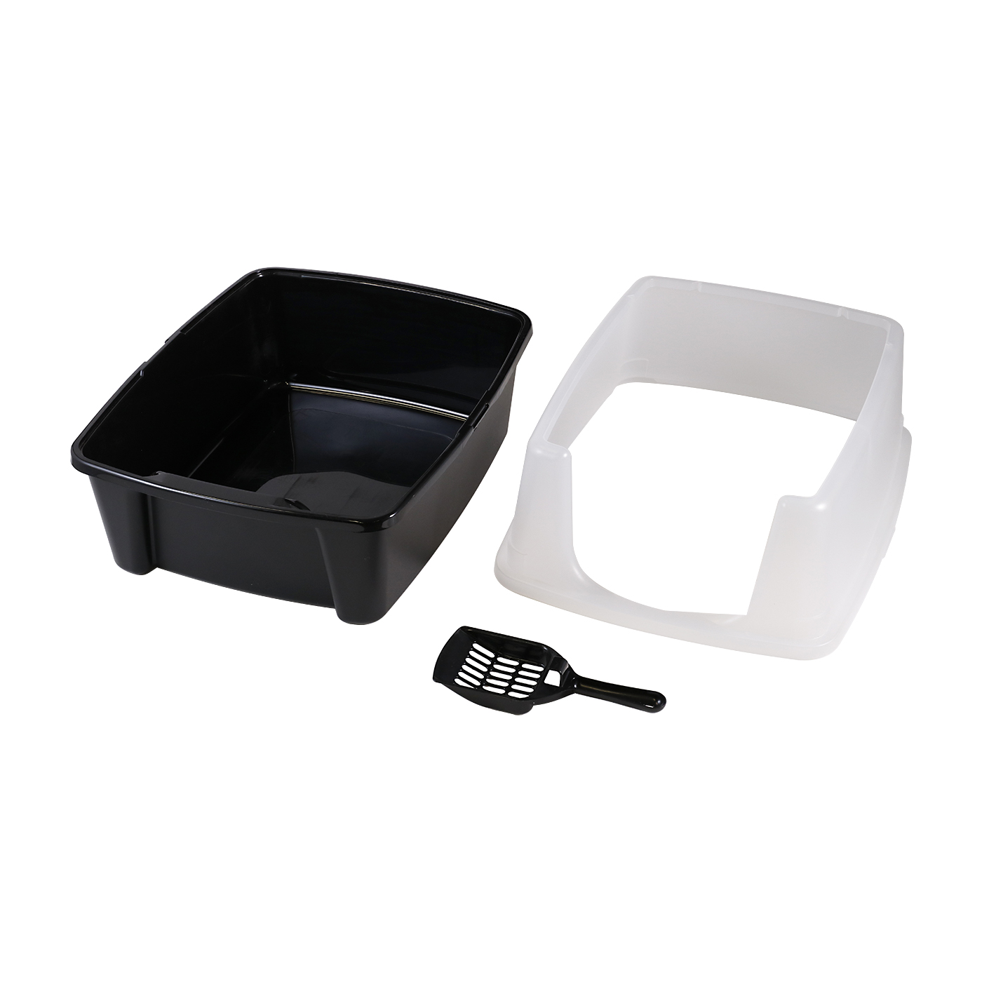 Open Top Litter Box with Shield and Scoop 2