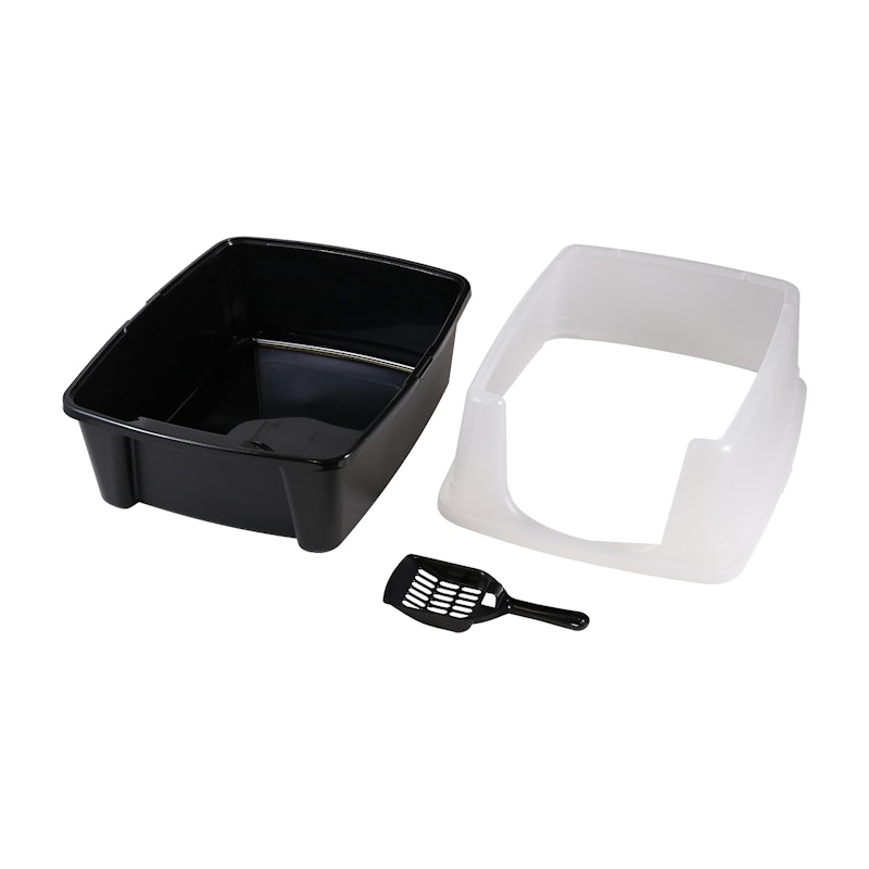 Open Top Litter Box with Shield and Scoop 2