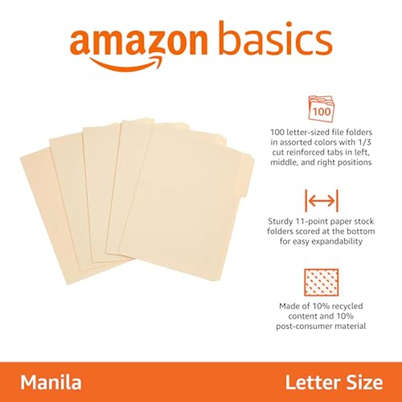 1/3-Cut Tab, Assorted Positions File Folders 2