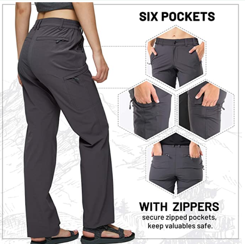 Women's Quick-Dry Lightweight Tactical Hiking Pants with 6 Pockets 2