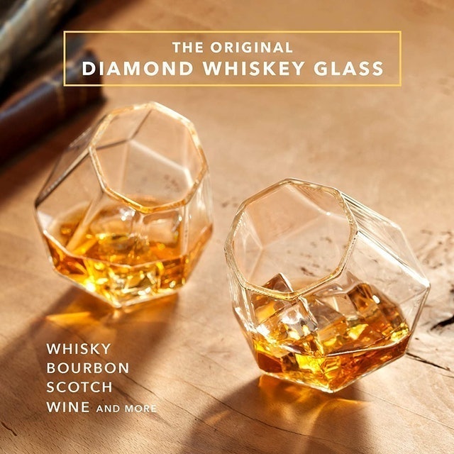 Premium Art Deco Whiskey Glasses Set Of Two 2