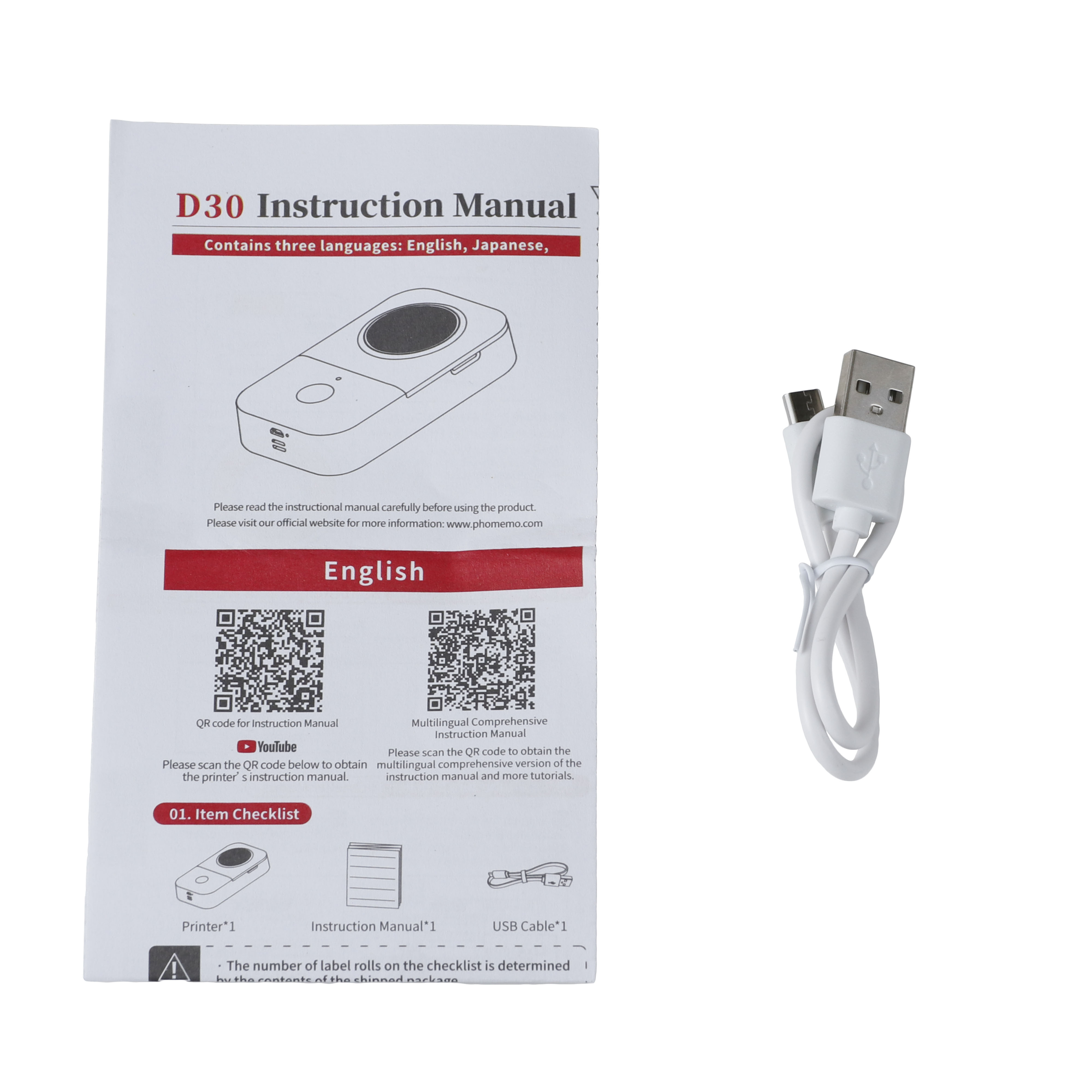 D30 Label Maker Machine with Tape 6