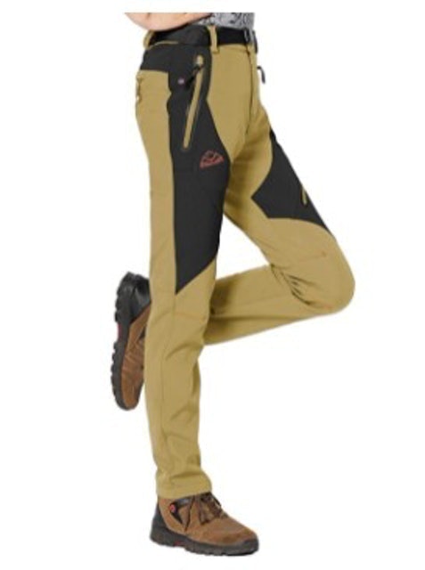 Waterproof and Windproof Fleece-Lined Hiking Pants 1