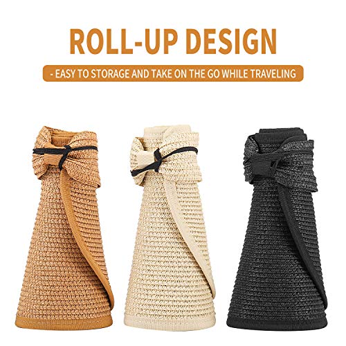 3PCS Foldable Straw Sun Visor Hats 2