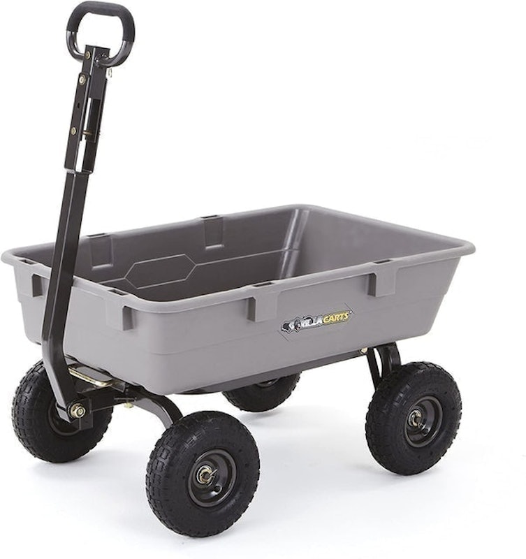 Poly Garden Dump Cart With Steel Frame 1
