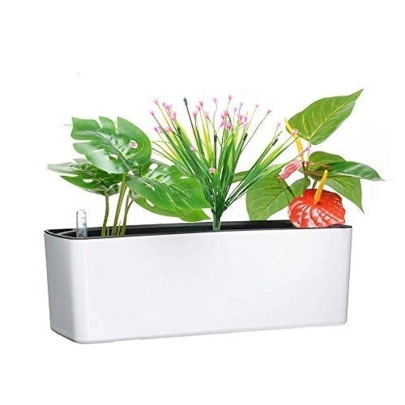 Elongated Self-Watering Window Box 1