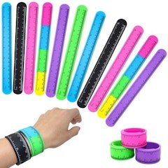 12 Ruler Slap Bracelets for Kids