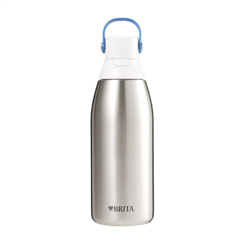  Brita Insulated Filtered Water Bottle with Straw, Reusable, Stainless  Steel Metal, Blue Jay, 20 Ounce: Home & Kitchen