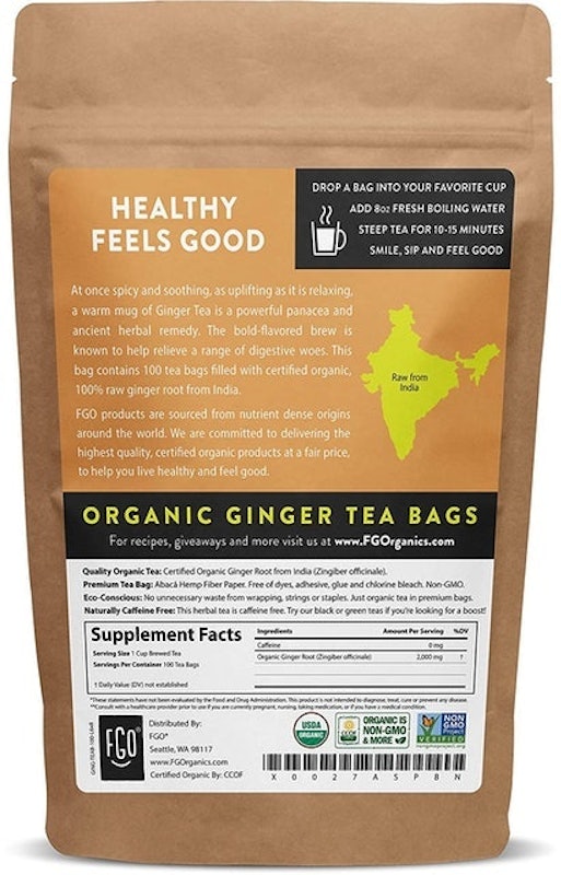 Organic Ginger Tea Bags 2