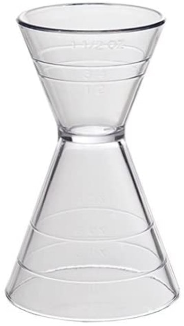 Clear Plastic Super Double Jigger  1