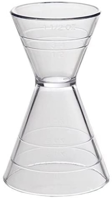 Clear Plastic Super Double Jigger 1