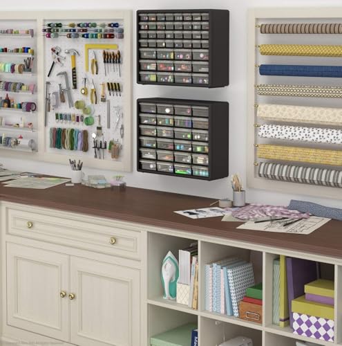 24-drawer Plastic Drawer Storage Cabinet for Garage Organization 2