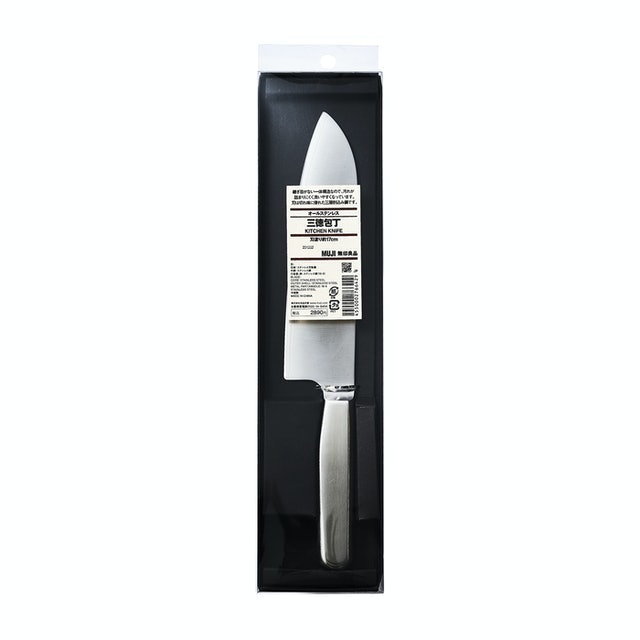 All-Stainless Steel Santoku Knife 17 cm 2