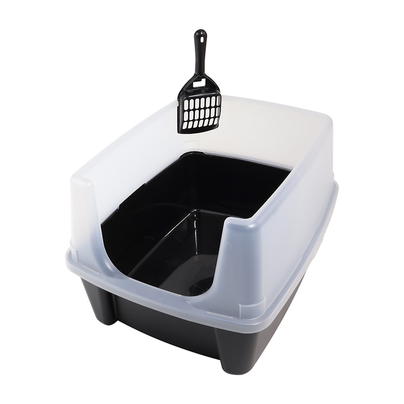 Open Top Litter Box with Shield and Scoop 6