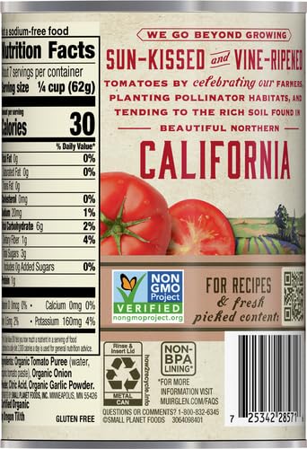 Muir Glen Organic Canned Tomato Sauce, No Salt Added 2