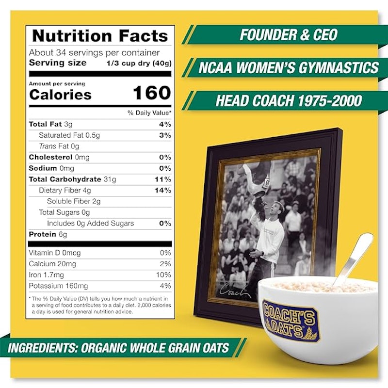 100% Whole Grain Organic Oatmeal 2
