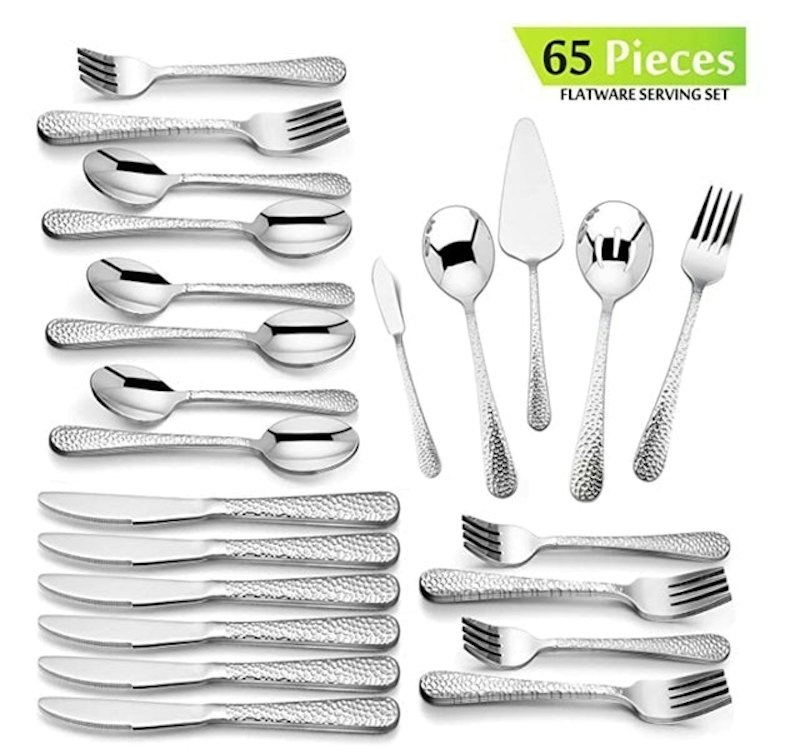 Hammered Silverware Serving Set 1