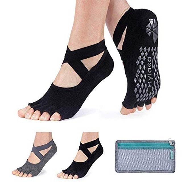 Women's Half Toe Grip Socks 1