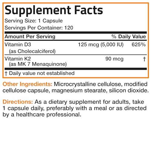 Vitamin K2 MK-7 Plus Vitamin D3 2