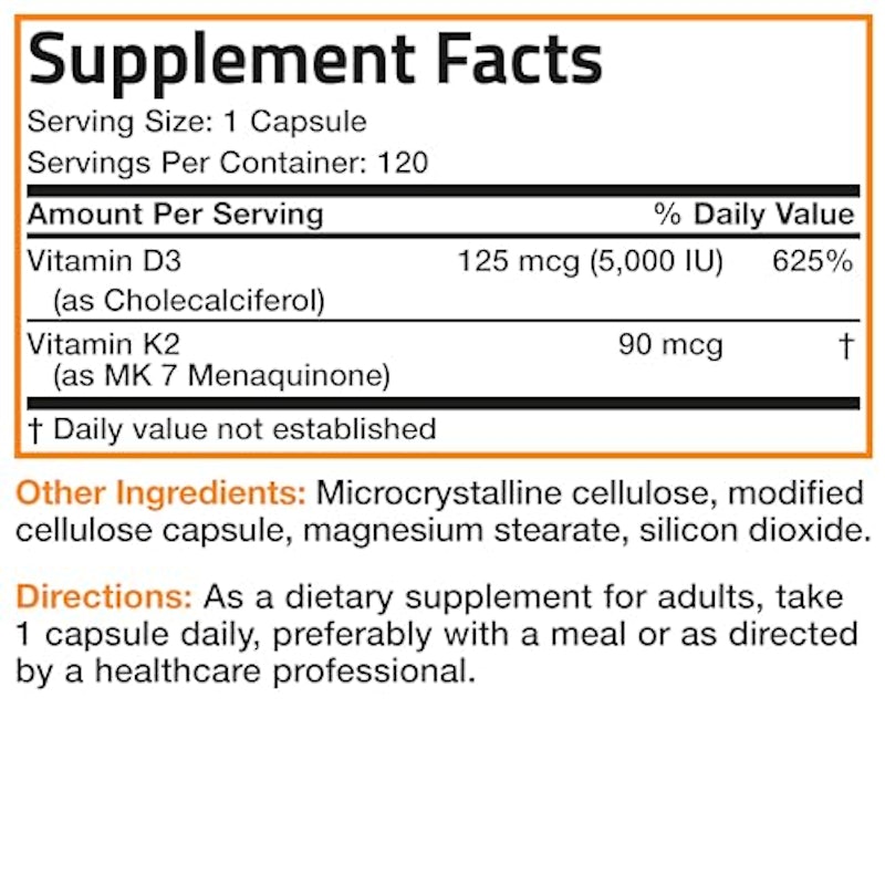 Vitamin K2 MK-7 Plus Vitamin D3 2