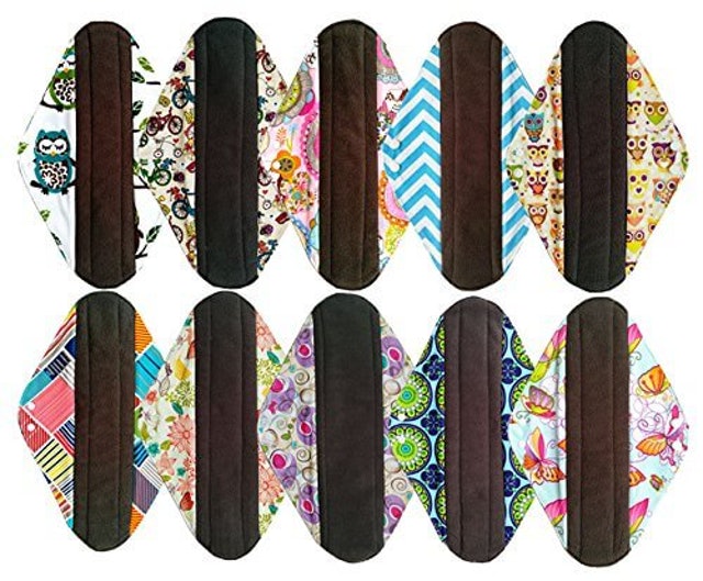 Jobebe Overnight Charcoal Bamboo Reusable Pads (Set of 10) 1