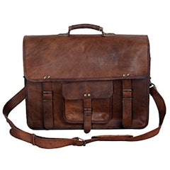 Leather Briefcase Laptop Messenger Bag