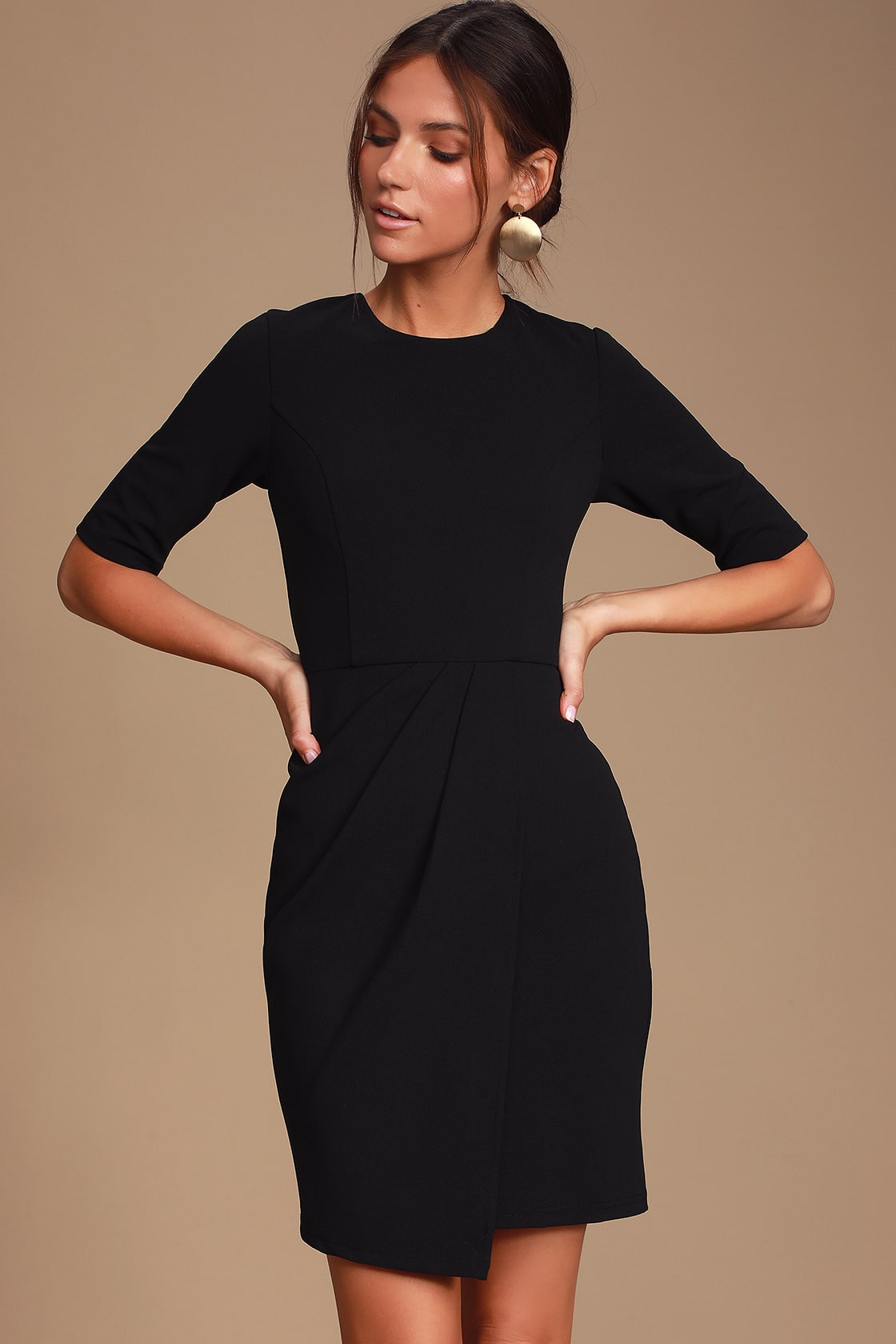 Westwood Black Half Sleeve Sheath Dress 1