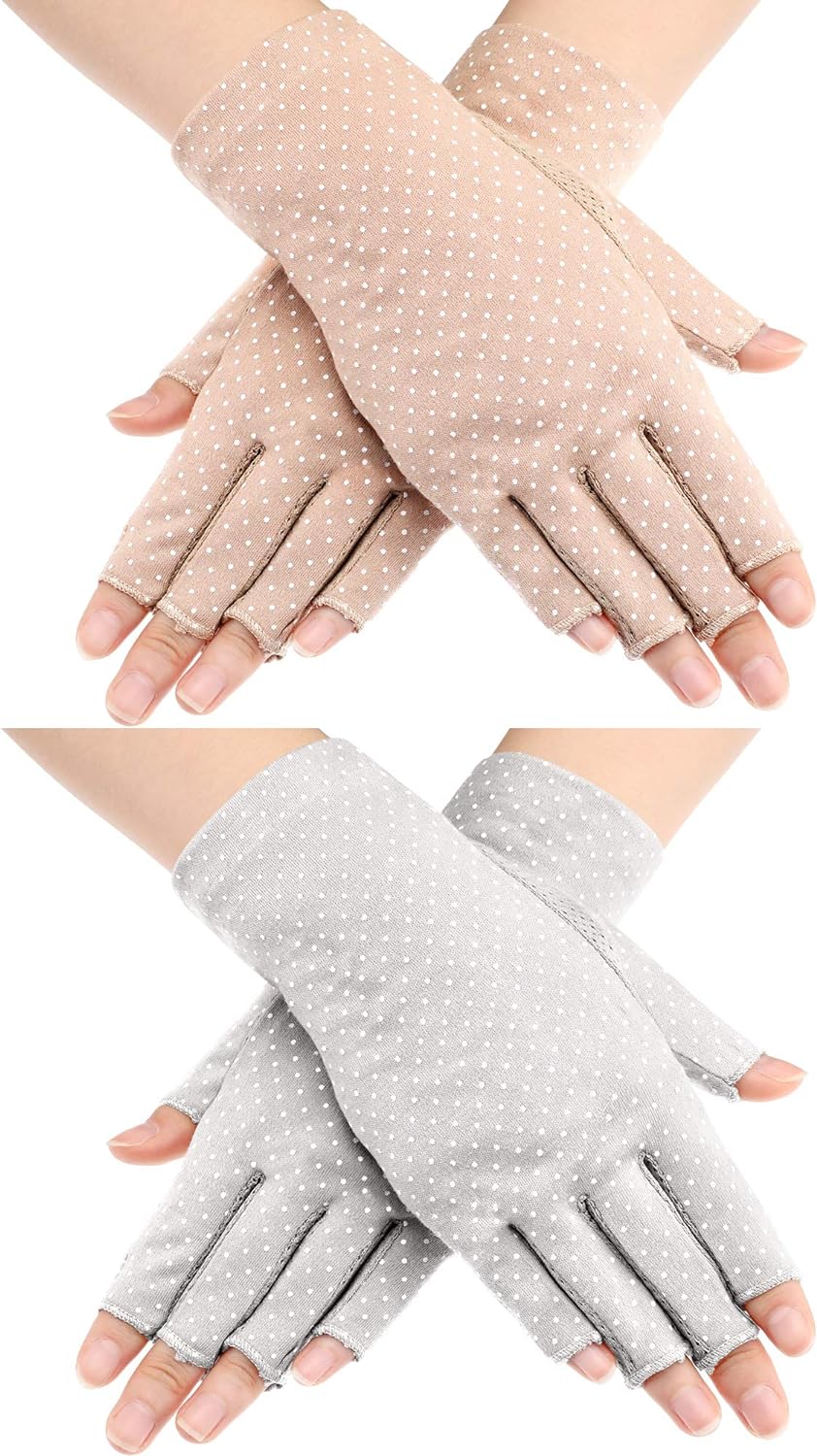 Fingerless Gloves Non Slip UV Protection 1