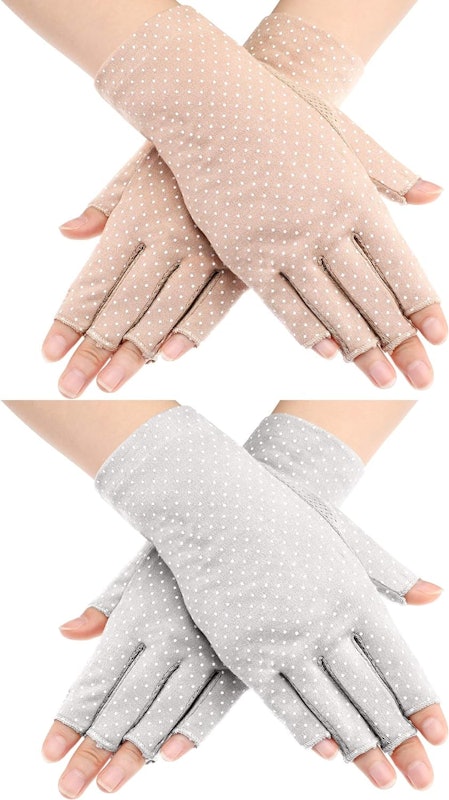 Fingerless Gloves Non Slip UV Protection 1