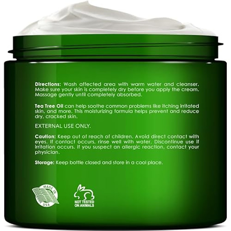 Tea Tree Oil Foot Cream for Dry Cracked Feet - 8 oz 3