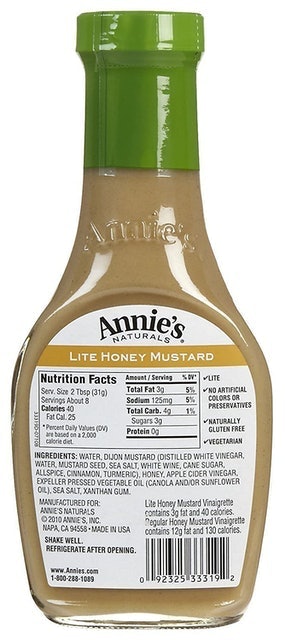 Annie’s Naturals Lite Honey Mustard Vinaigrette Dressing 2