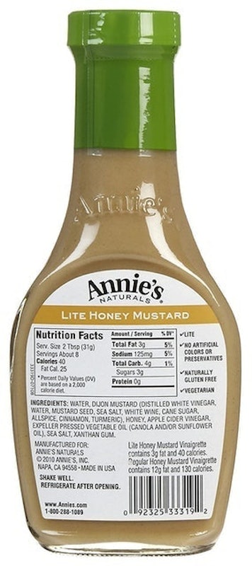 Annie’s Naturals Lite Honey Mustard Vinaigrette Dressing 2