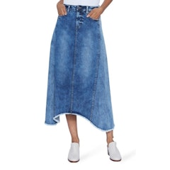 2-Tone Blue Maxi Denim Skirt