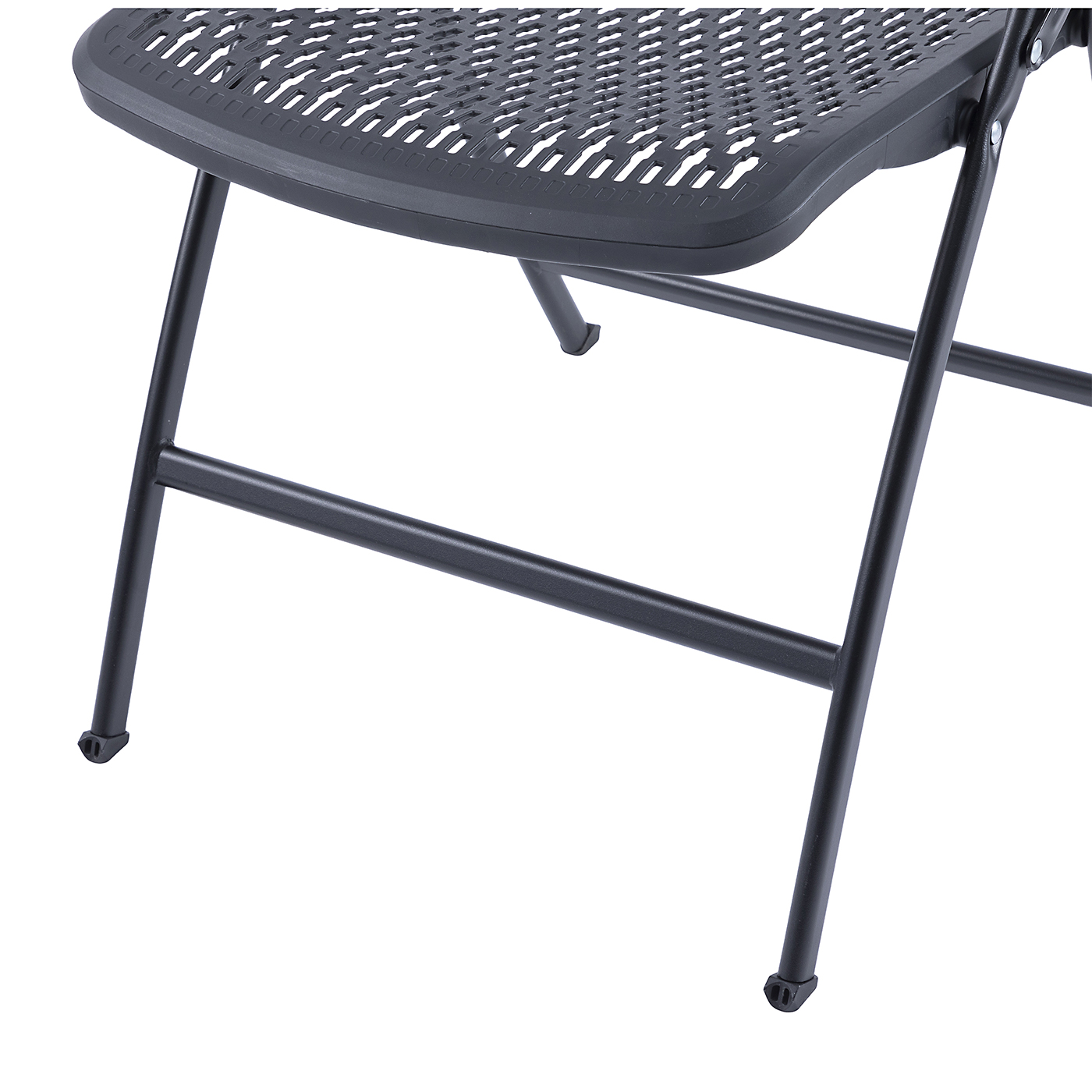 Plastic Seat Folding Chair in Black (Set of 4) 7