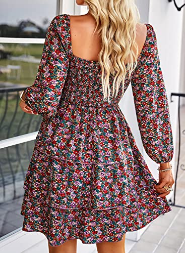 Square Neck Floral Dress  2