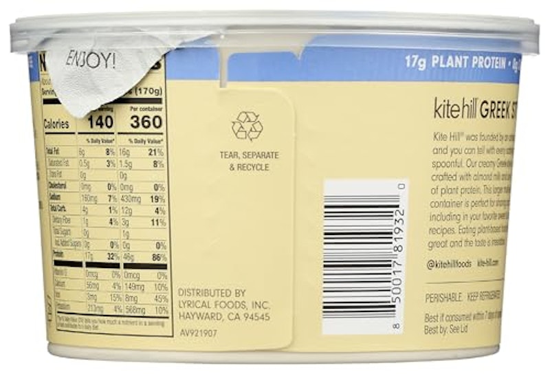 Plain Unsweetened Greek Style Yogurt 2
