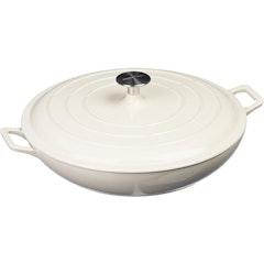 Enameled Cast Iron Covered Casserole Skillet