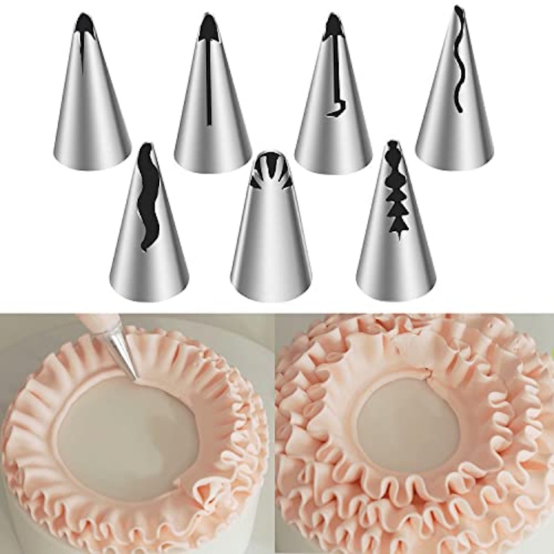 7 Pieces Pleated Skirt Piping Nozzles 1