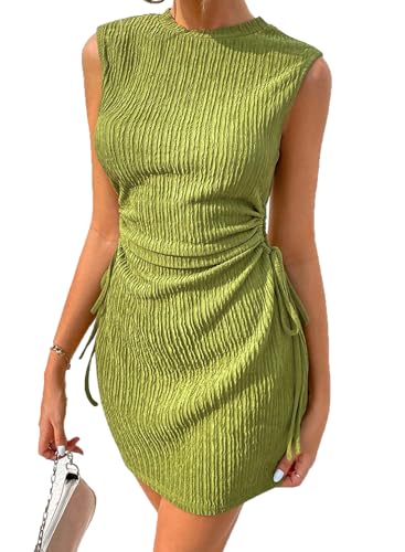 Womens Summer Crewneck Sleeveless Cut Out 1