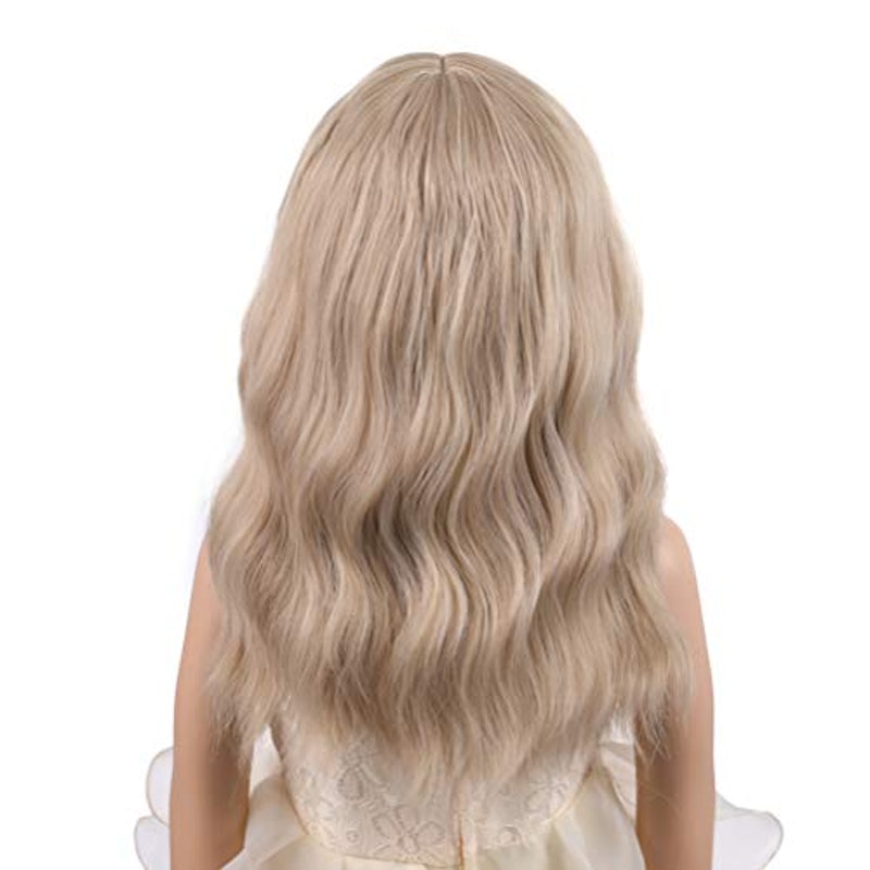 Blonde Short Wavy Wig for Kids 2