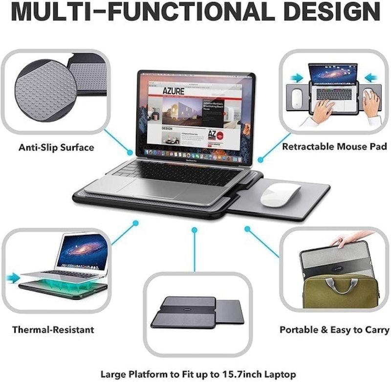 Lap Desk With Retractable Mouse Pad 2