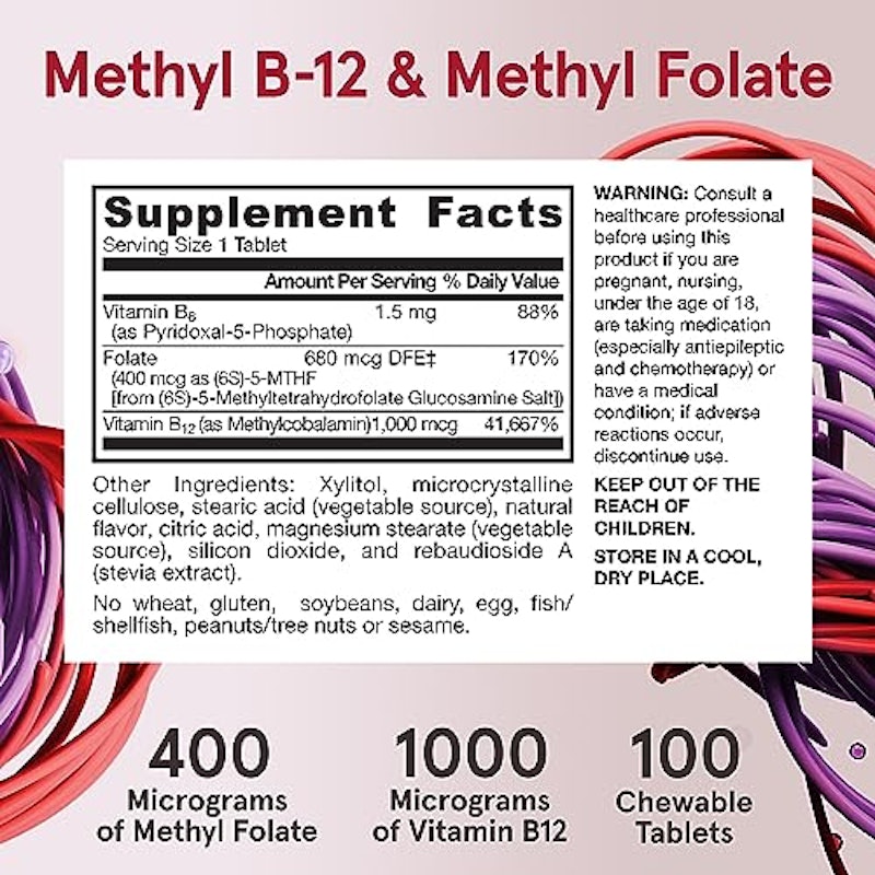 Methyl B-12 & Methyl Folate Lemon 3