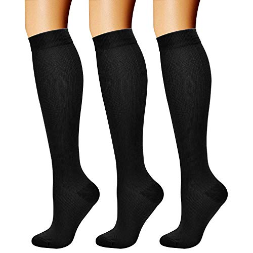 Compression Socks for Women & Men Circulation (3 Pairs) 15-20 mmHg is Best Support for Athletic Running Cycling 1