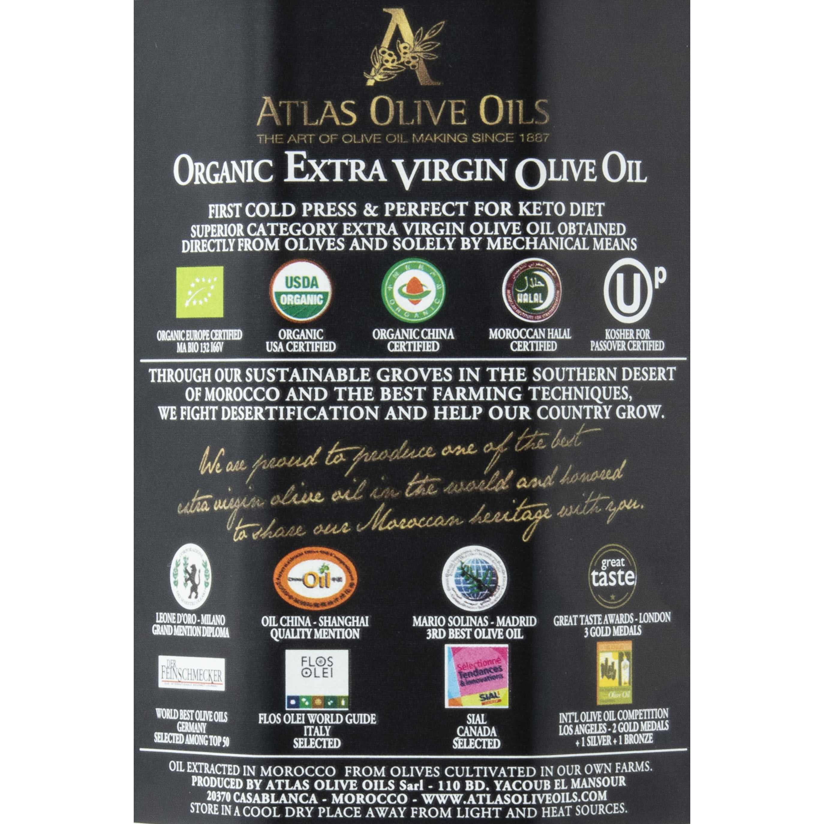 1 LT Cold Press Extra Virgin Olive Oil with Polyphenol Rich from Morocco 4
