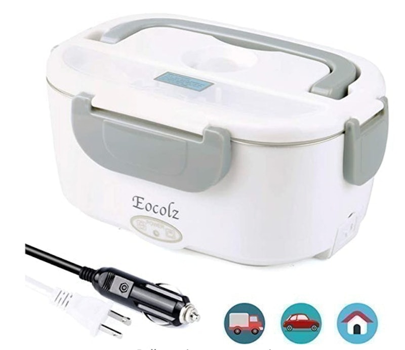 Buy White & Green Portable Electric Heating Lunch Box - 50W , Best Electric  Heating Lunch Box , Bento Hot Heated Lunch Box , Best Lunch Box to Keep  Food Hot at ShopLC.