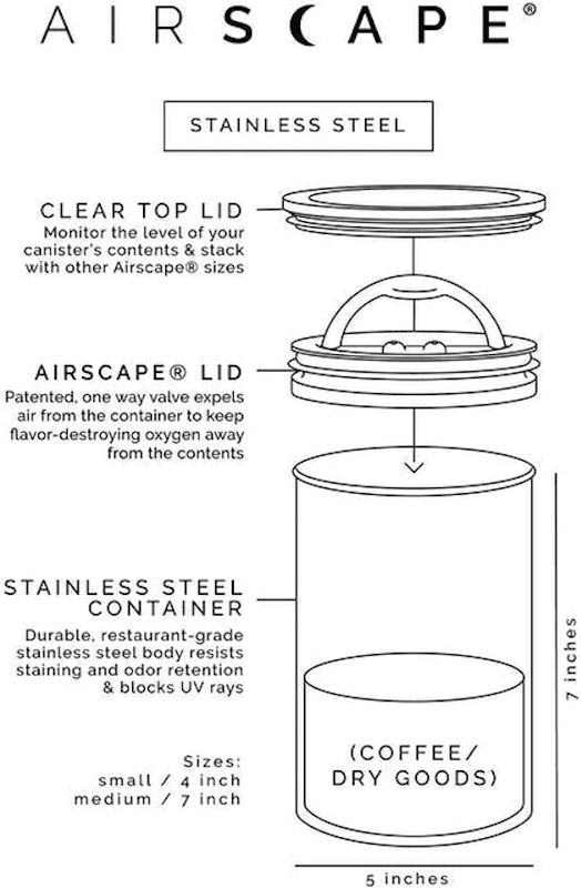 Airscape Coffee and Food Storage Canister 3