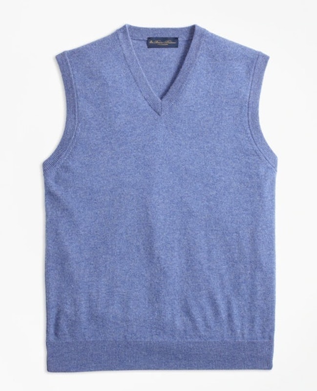 V-Neck Cashmere Sweater Vest 1