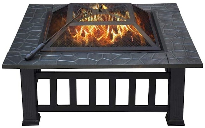 Outdoor Metal Fire Pit Square Table 1